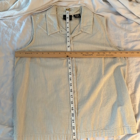 Jenny Buchanan Tops - Sleeveless seersucker blouse size 12 Jenny Buchanan